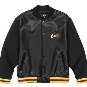Cookies Leather MONTEGO BAY VARSITY JACKET 3 (BLACK) 2XL